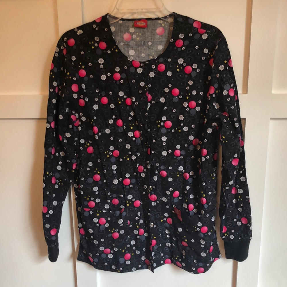 Scrub Jacket ,  Dickies , small, snap closure with pockets